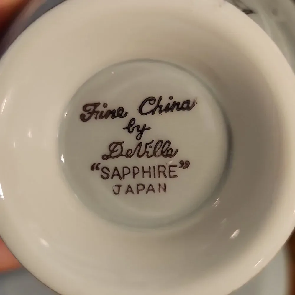 Sapphire by Deville Snack Plate and Footed Cup
